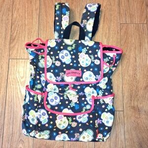 UNIONBAY "Sugar Baby Skulls" Canvas Backpack #23BD  72 9954